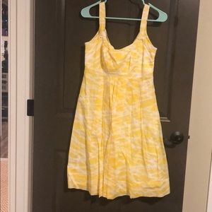 Calvin Klein Sundress, yellow & White, Size 6